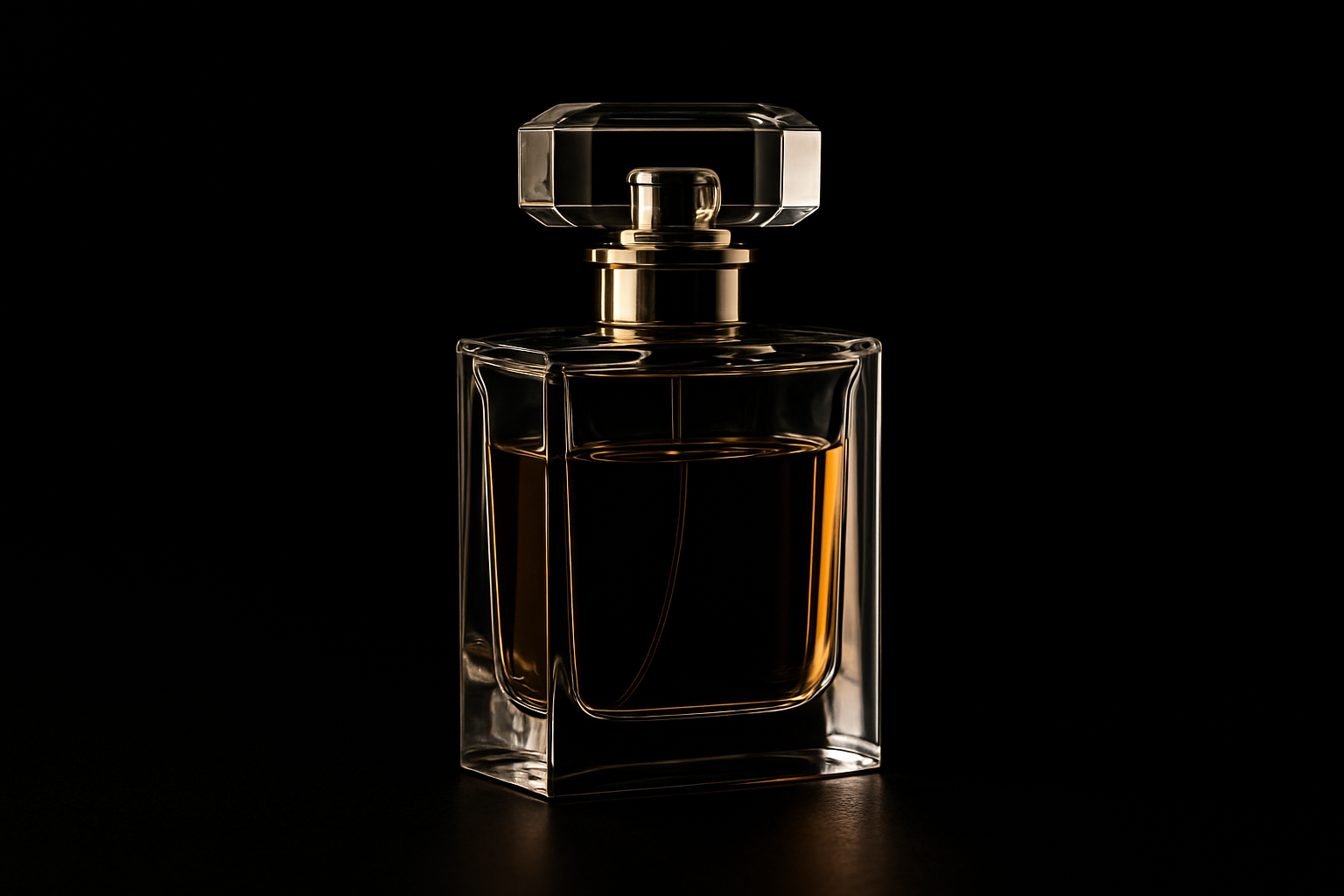 perfume with black background 